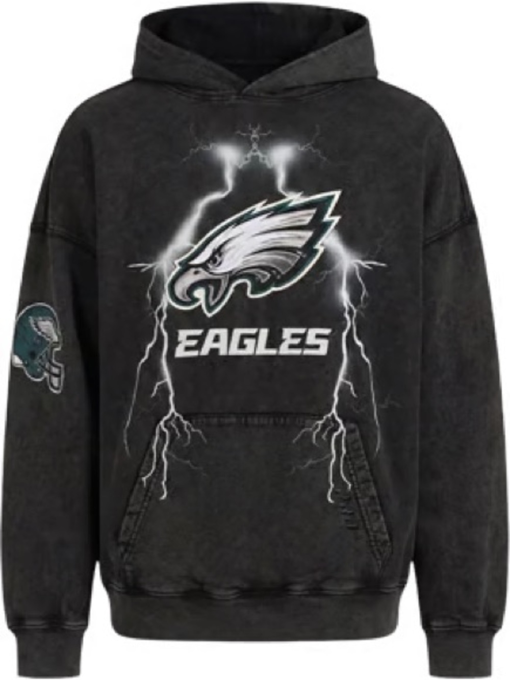 Philadelphia Eagles Black Lightning Graphic Hoodie